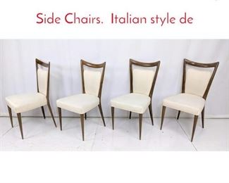 Lot 80 Set 4 ERNO FABRY Dining Side Chairs. Italian style de