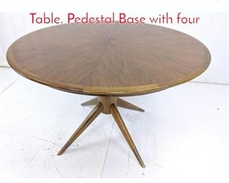 Lot 82 ERNO FABRY Round Dining Table. Pedestal Base with four 