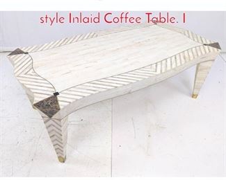 Lot 104 Rectangular Maitland Smith style Inlaid Coffee Table. I