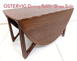 Lot 105 Danish Teak Oval KURT OSTERVIG Dining Table. Drop Side 
