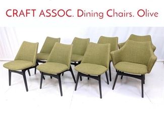 Lot 174 8pc ADRIAN PEARSALL, CRAFT ASSOC. Dining Chairs. Olive 