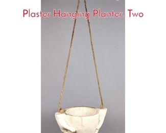 Lot 72 RICHARD ETTS Figural Hand Plaster Hanging Planter. Two 