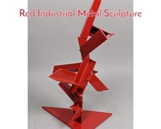 Lot 115 JOSEPH SELTZER Sculpture Red Industrial Metal Sculpture