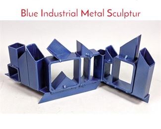 Lot 116 JOSEPH SELTZER Sculpture Blue Industrial Metal Sculptur