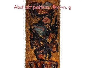 Lot 133 Hanging Shag Wall Tapestry. Abstract pattern. Brown, g