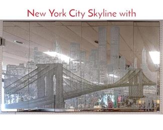 Lot 134 Six Mirrored Panel Wall Art. New York City Skyline with