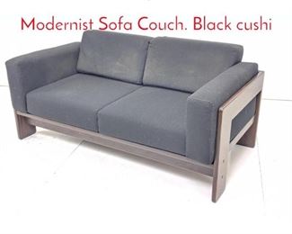 Lot 178 KNOLL by TOBIA SCARPA Modernist Sofa Couch. Black cushi