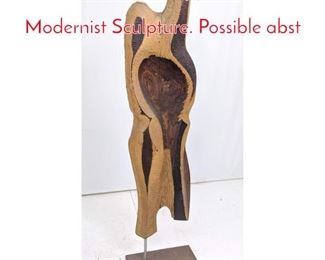 Lot 261 Large Chipped Carved Modernist Sculpture. Possible abst