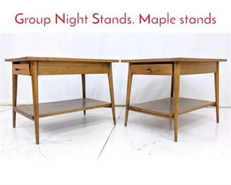 Lot 280 Pr PAUL McCOBB Planner Group Night Stands. Maple stands