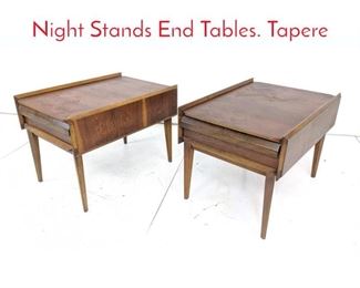 Lot 282 Pr American Modern LANE Night Stands End Tables. Tapere