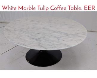 Lot 294 KNOLL STUDIOS OVAL White Marble Tulip Coffee Table. EER