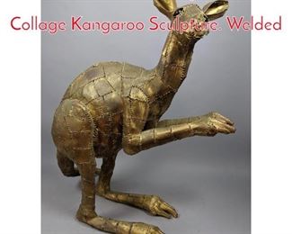 Lot 166 LUCIANO Signed Brass Collage Kangaroo Sculpture. Welded