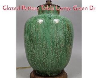 Lot 202 Sweden Modern Green Glazed Pottery Table Lamp. Green Dr