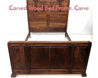 Lot 364 Vintage Carved French Bed. Carved Wood Bed Frame. Carve