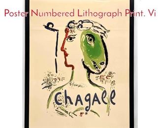 Lot 169 MARC CHAGALL Large Poster Numbered Lithograph Print. Vi