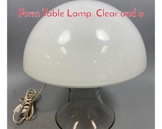 Lot 195 VISTOSI Art Glass Mushroom Form Table Lamp. Clear and o