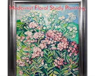Lot 355 ANNE DOUGLAS SAVAGE Modernist Floral Study Painting. 