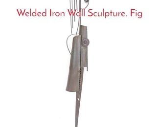 Lot 420 PETER JANSSON Brutalist Welded Iron Wall Sculpture. Fig