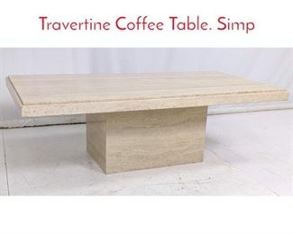 Lot 430 Modern Decorator Polished Travertine Coffee Table. Simp