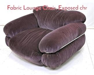Lot 445 CASSINA Italian Purple Fabric Lounge Chair. Exposed chr