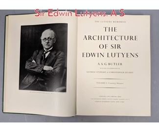 Lot 453 Set 3 vol. The Architecture of Sir Edwin Lutyens. A S