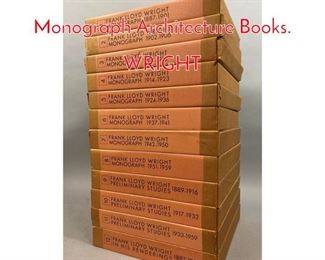 Lot 454 FRANK LLOYD WRIGHT Monograph Architecture Books. WRIGHT