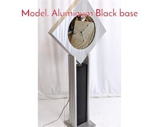 Lot 481 VENTURA Infinity Clock Floor Model. Aluminum Black base