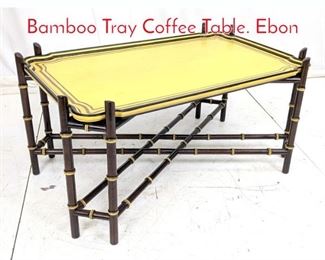 Lot 497 Decorator Modernist Faux Bamboo Tray Coffee Table. Ebon