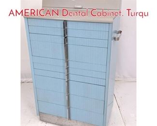 Lot 506 Vintage Retro Industrial AMERICAN Dental Cabinet. Turqu
