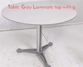 Lot 510 KNOLL STUDIOS 1994 Cafe Table. Gray Laminate top with g