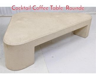 Lot 512 Heavy Triangular Textured Cocktail Coffee Table. Rounde