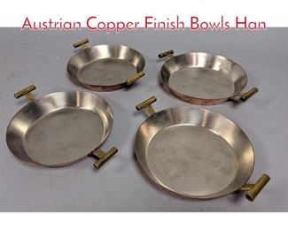 Lot 36 CARL AUBOCK 4pc Modern Austrian Copper Finish Bowls Han