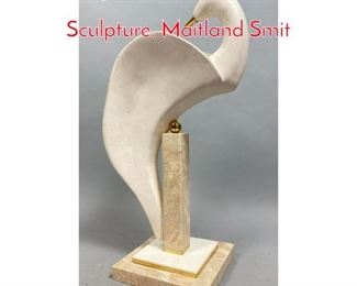 Lot 199 Figural Travertine Marble Bird Sculpture. Maitland Smit