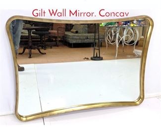 Lot 377 Gio Ponti Style Modernist Gold Gilt Wall Mirror. Concav
