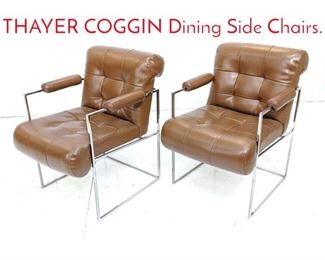 Lot 542 Pr MILO BAUGHMAN for THAYER COGGIN Dining Side Chairs. 