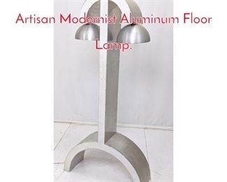 Lot 545 MALCOLM SCHACTER Artisan Modernist Aluminum Floor Lamp.