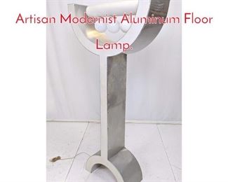 Lot 546 MALCOLM SCHACTER Artisan Modernist Aluminum Floor Lamp.