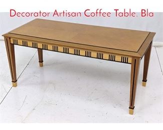Lot 557 JAMES M PLUKAS 1988 Decorator Artisan Coffee Table. Bla