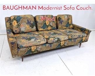 Lot 585 THAYER COGGIN MILO BAUGHMAN Modernist Sofa Couch. Wood 