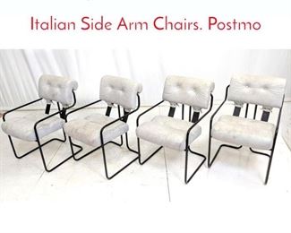 Lot 614 4pc I4 MARIANI for PACE Italian Side Arm Chairs. Postmo