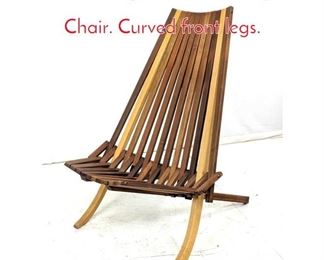 Lot 616 Folding Wood Kentucky Stick Chair. Curved front legs. 