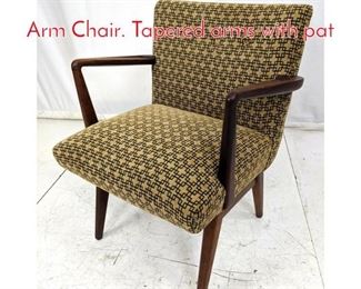 Lot 619 JENS RISOM Lounge Side Arm Chair. Tapered arms with pat