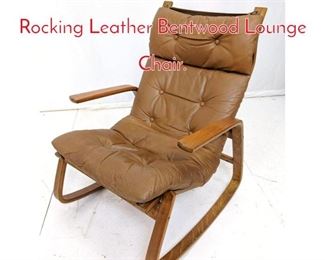 Lot 626 WESTNOFA Norway Rocking Leather Bentwood Lounge Chair.