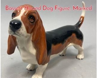 Lot 642 BESWICK ENGLAND Bassett Hound Dog Figure. Marked