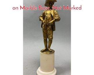 Lot 646 Classical Male Bronze Figure on Marble Base. Not Marked