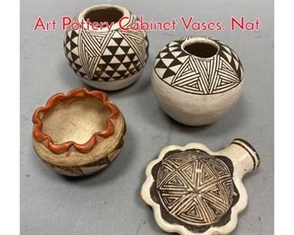 Lot 649 Lot 4pc ACOMA New Mexico Art Pottery Cabinet Vases. Nat