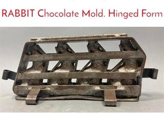 Lot 650 Heavy Vintage BUNNY RABBIT Chocolate Mold. Hinged Form 