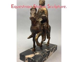 Lot 653 KARL de GROBE Gilt Bronze Equestrian Statue Sculpture. 