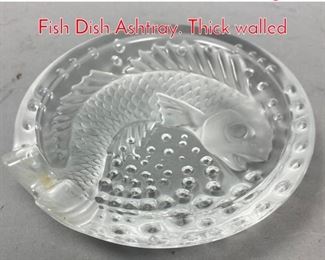 Lot 661 LALIQUE FRANCE Figural Fish Dish Ashtray. Thick walled 