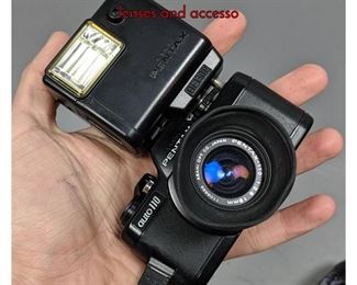 Lot 700 PENTAX Auto 110 SLR Mini Camera with lenses and accesso